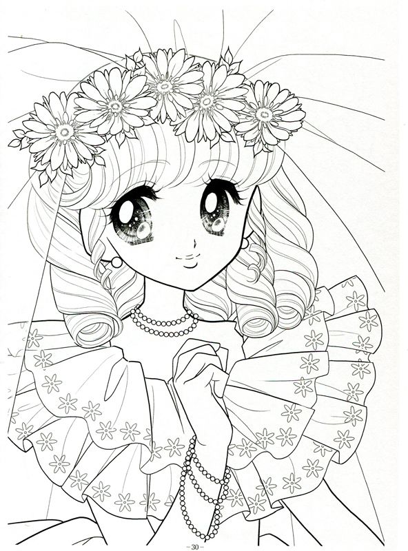 50+ Colorful Anime Manga Coloring Pages Printable