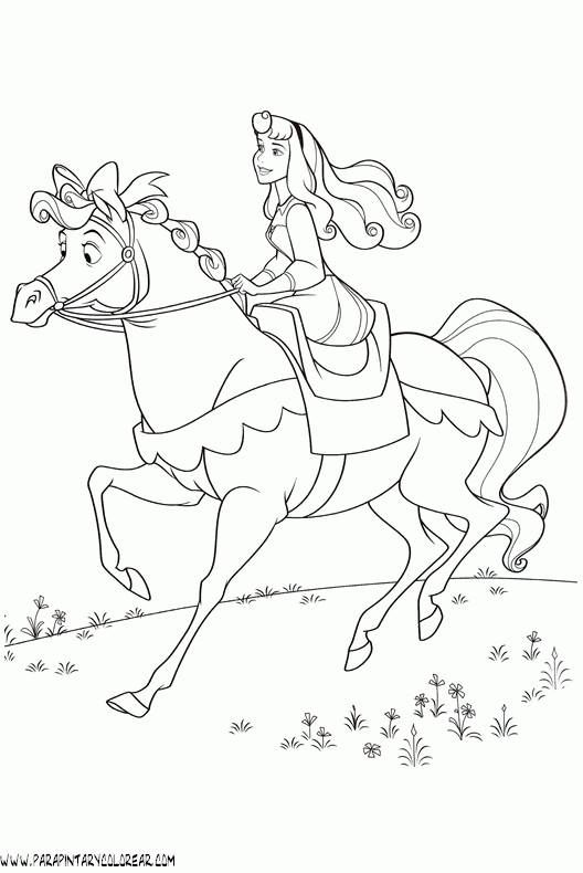 50+ Realistic Princess Horse Coloring Pages Printable