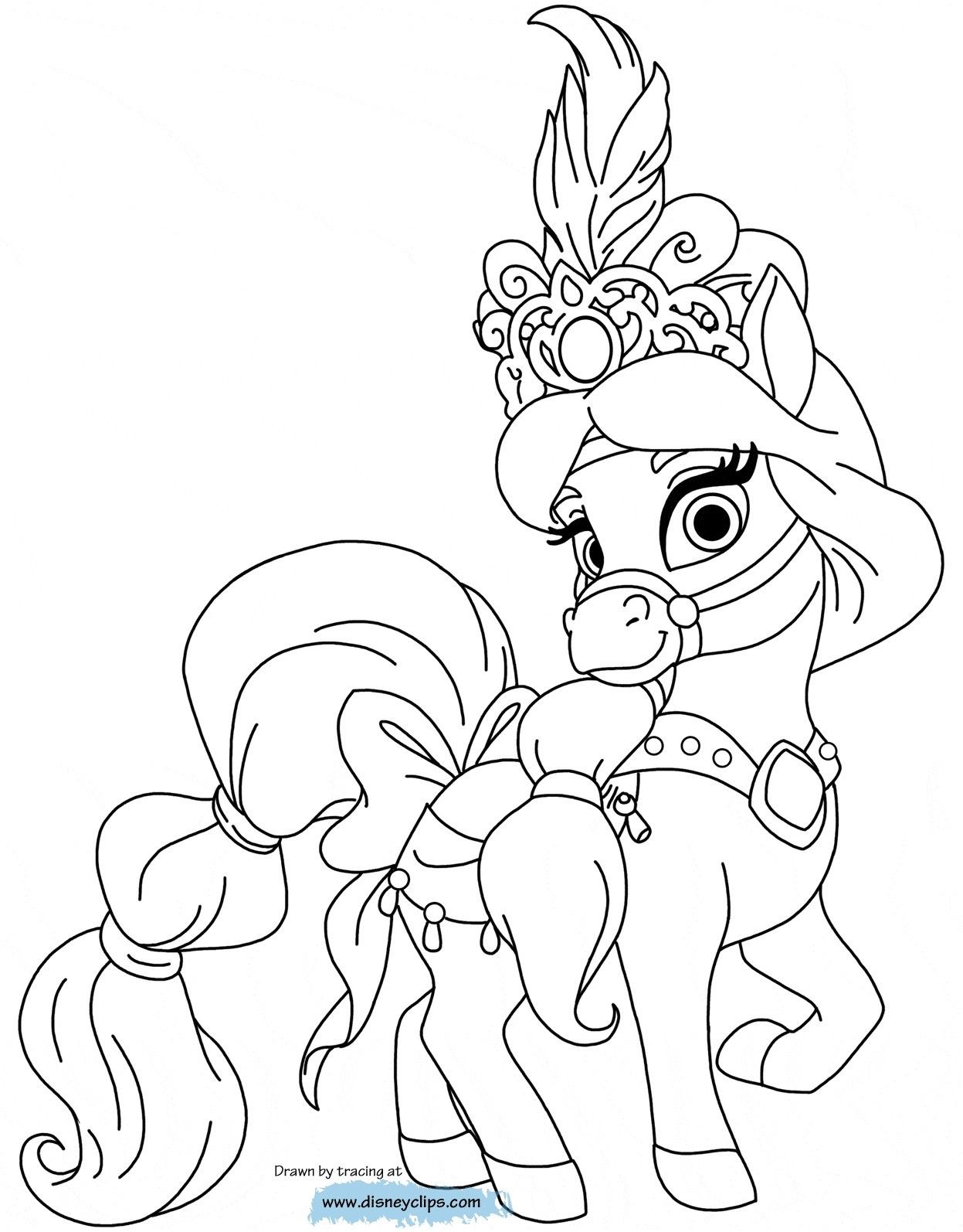 58+ Downloadable Princess Horse Coloring Pages Printable