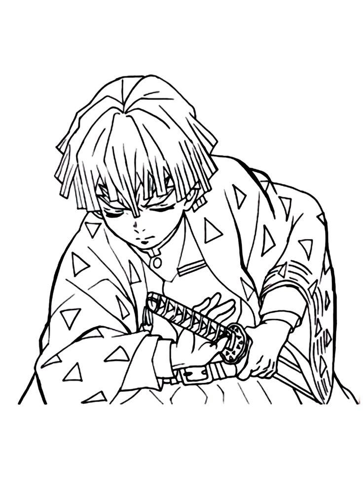 35+ Happy Zenitsu Agatsuma Coloring Pages Art