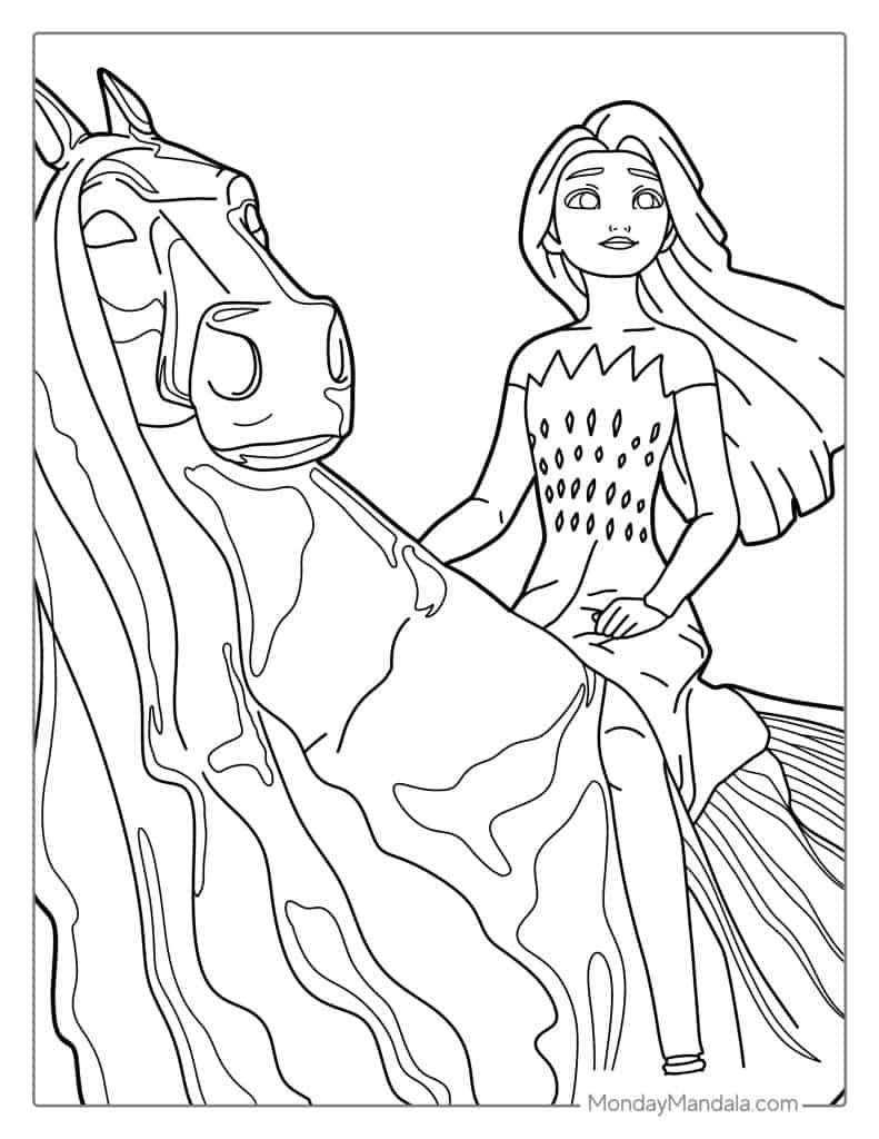 61+ Adorable Princess Horse Coloring Pages Printable