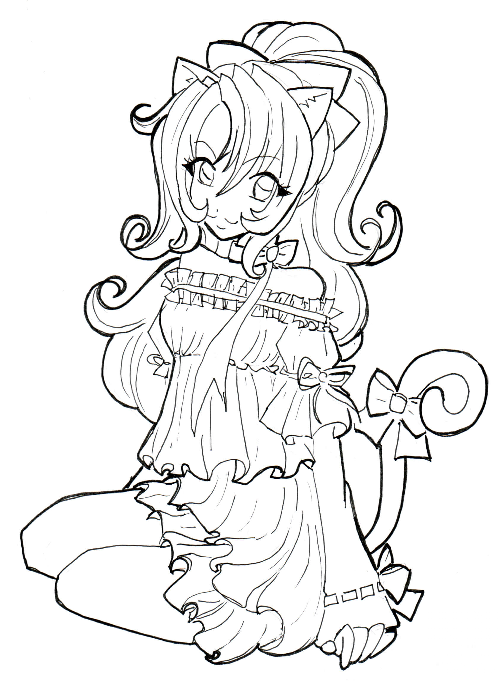 61+ Lovely Anime Manga Coloring Pages Printable