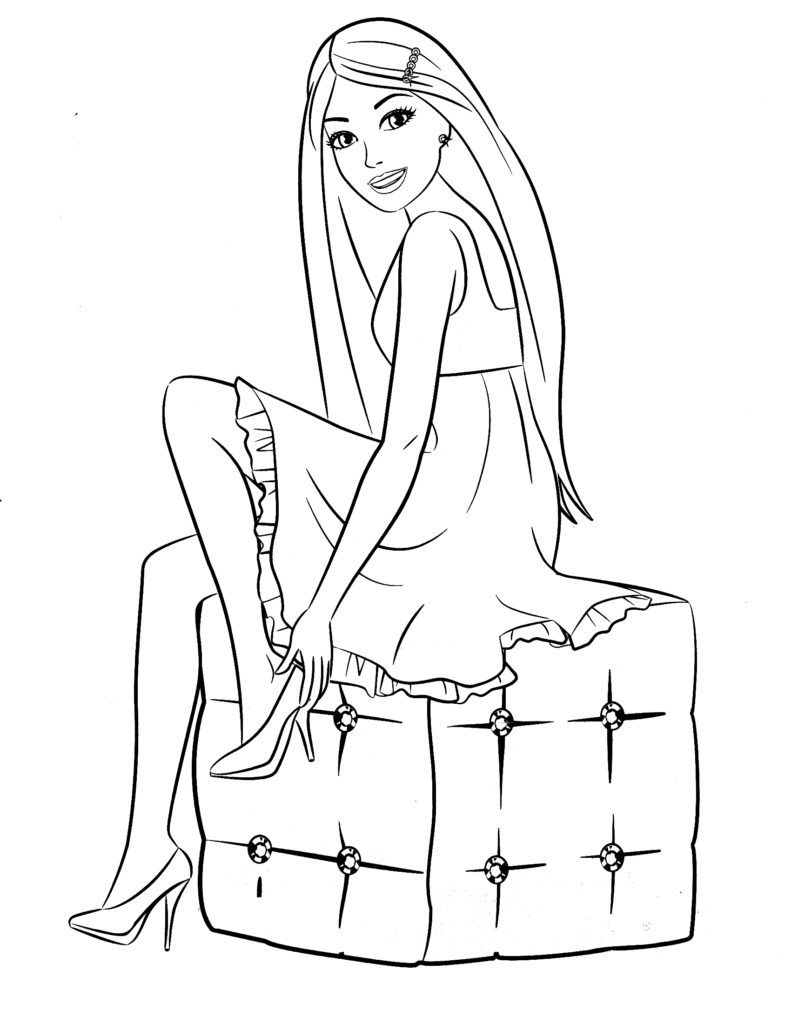 62+ Fun Barbie School Coloring Pages Printable