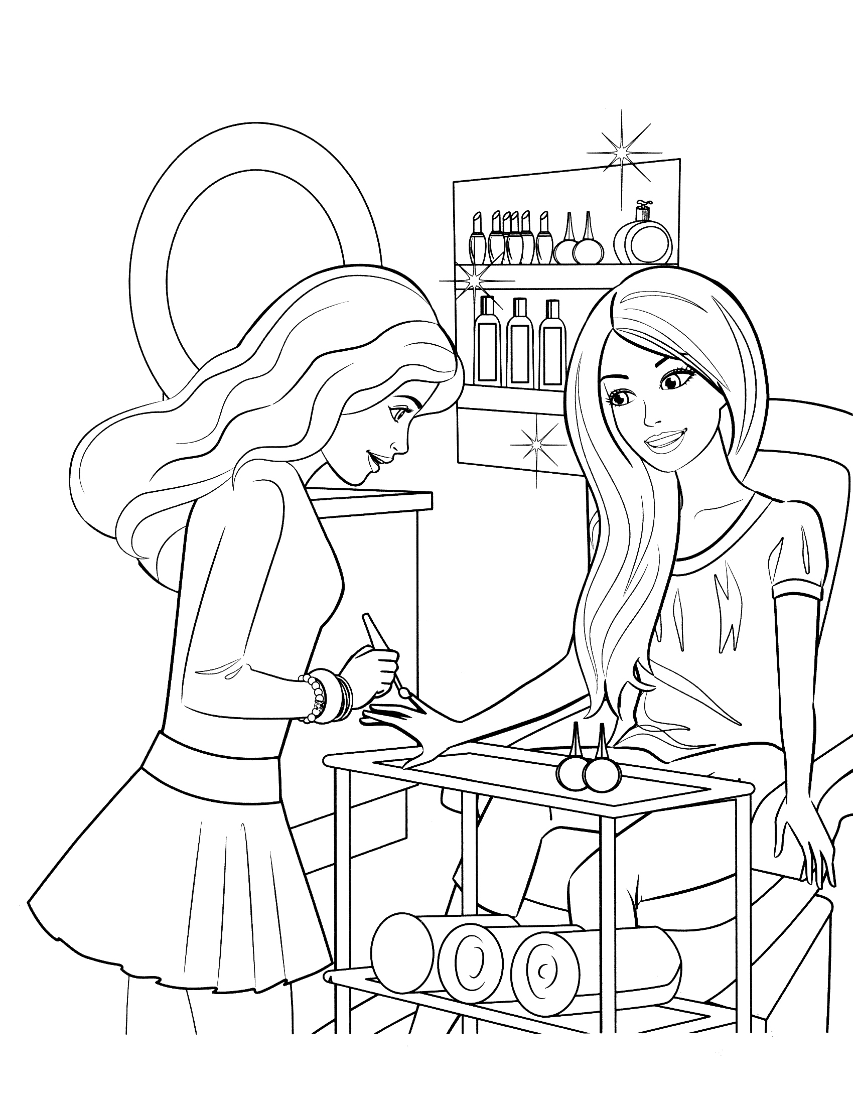 64+ Realistic Barbie School Coloring Pages Printable