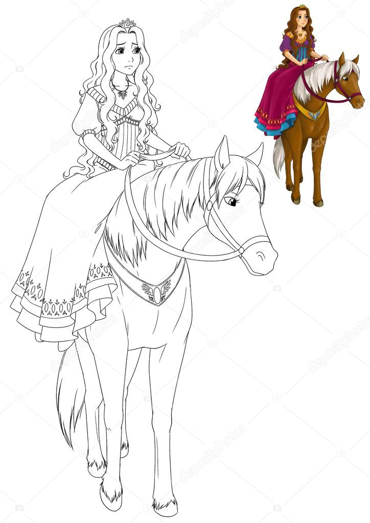 64+ Simple Princess Horse Coloring Pages Printable