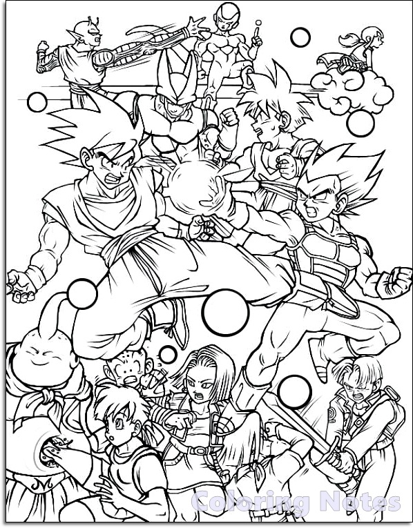 65+ Amazing Dragon Ball Coloring Pages Printable