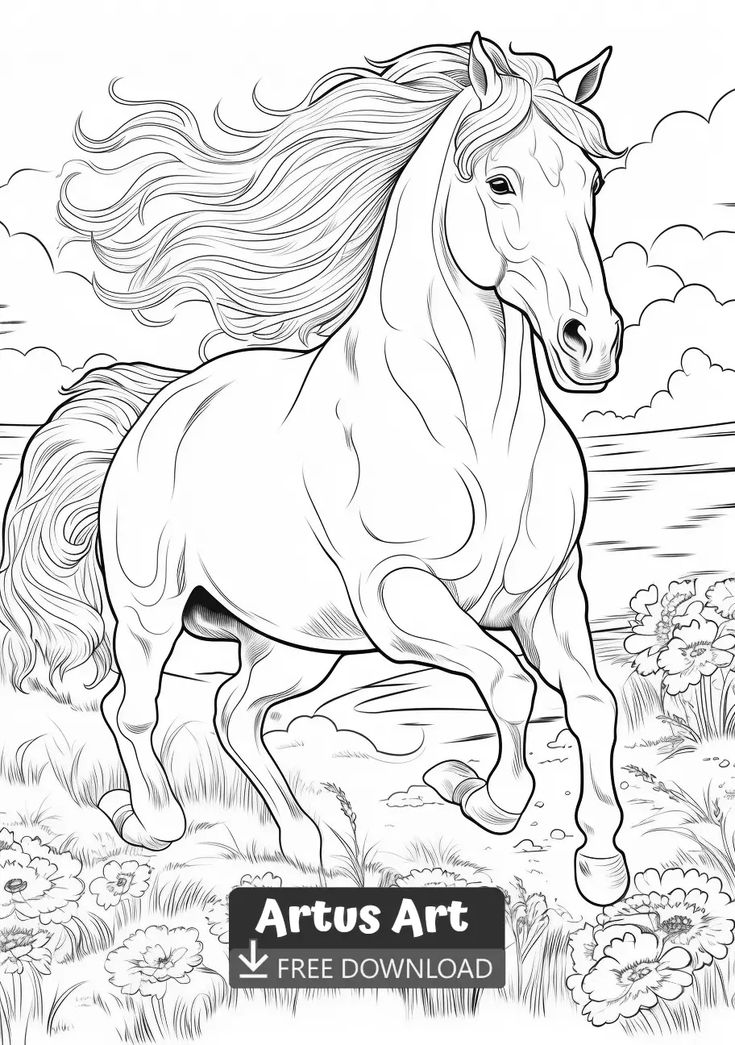 66+ Easy Princess Horse Coloring Pages Printable