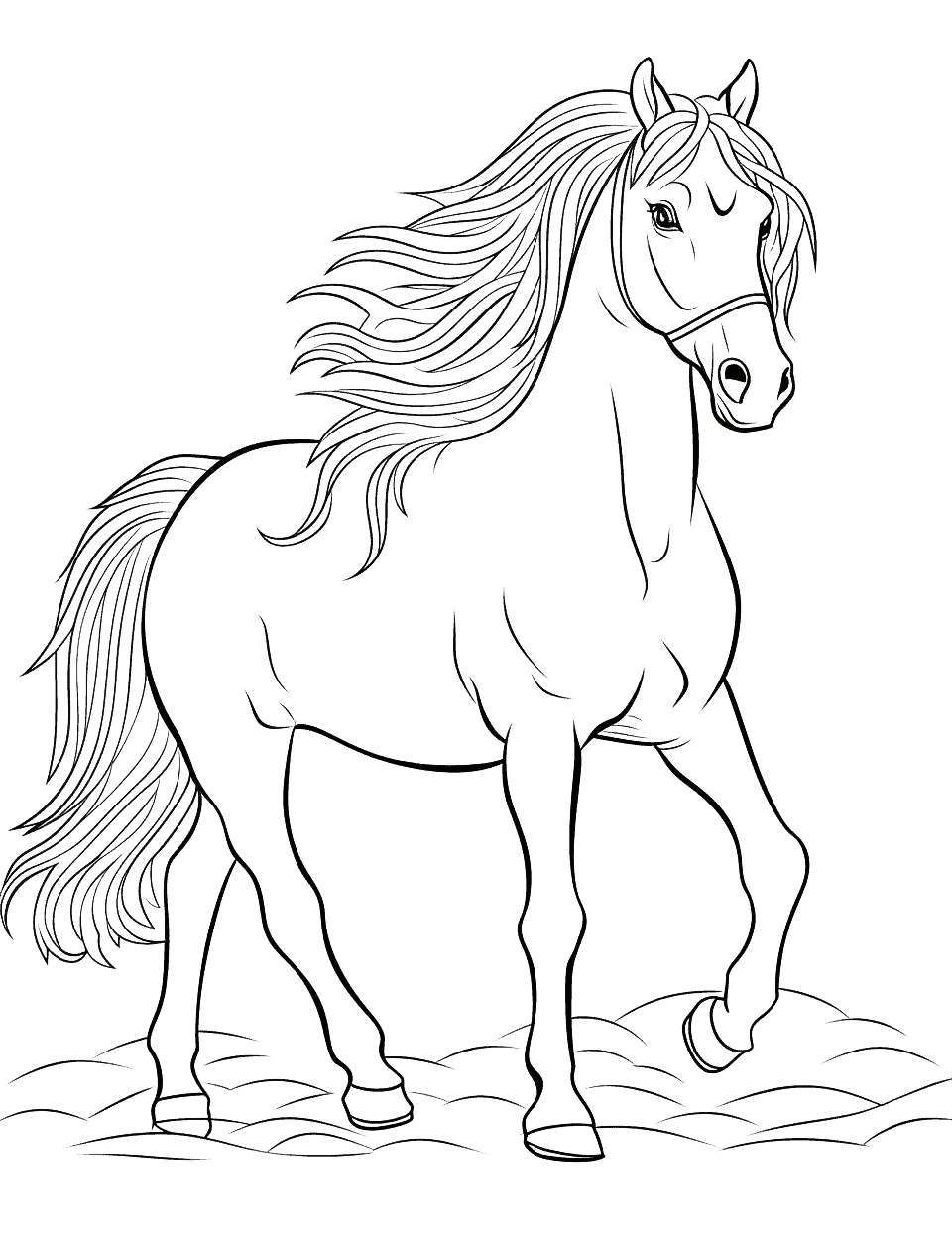 66+ Interactive Princess Horse Coloring Pages Printable