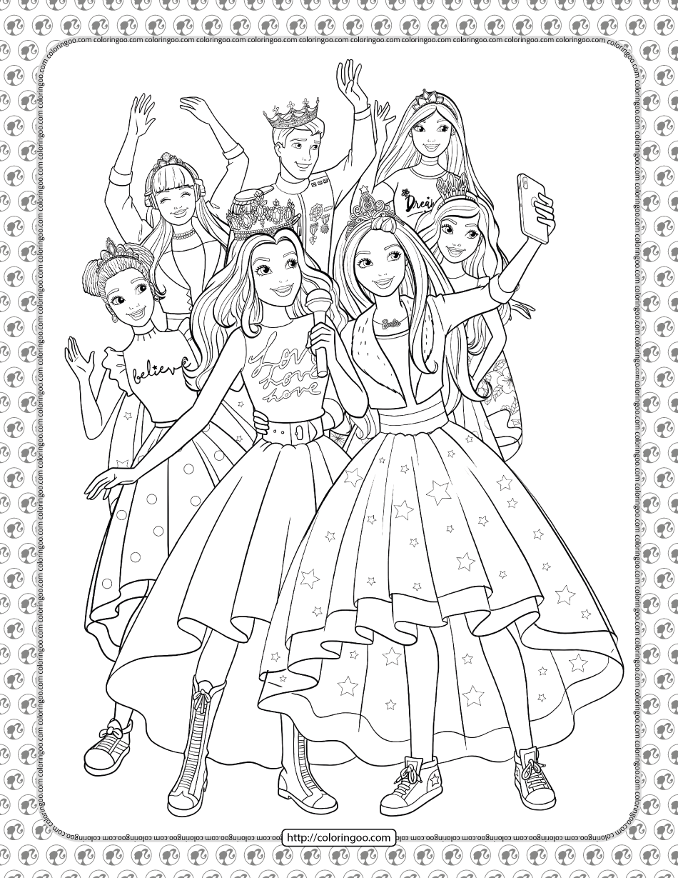 68+ Amazing Barbie School Coloring Pages Printable