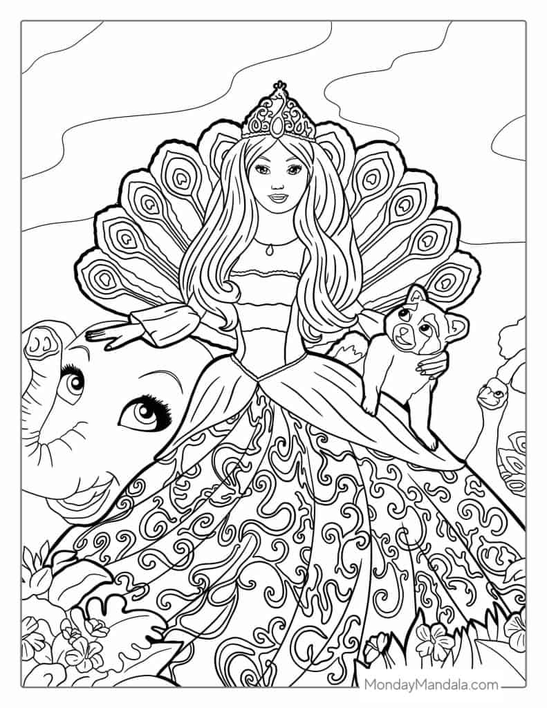 7+ Aesthetic Barbie School Coloring Pages Printable