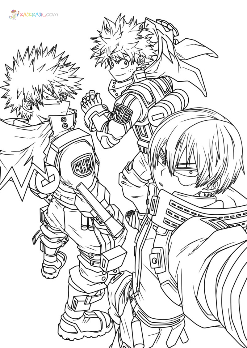 129+ Inspiring My Hero Academia Coloring Pages Printable