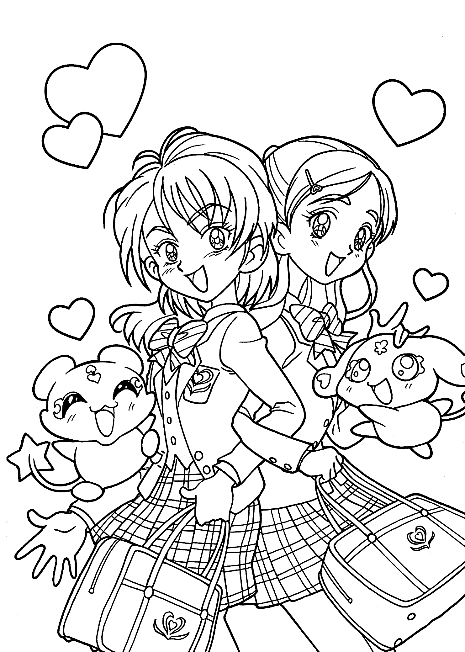 72+ Cheerful Anime Manga Coloring Pages Printable