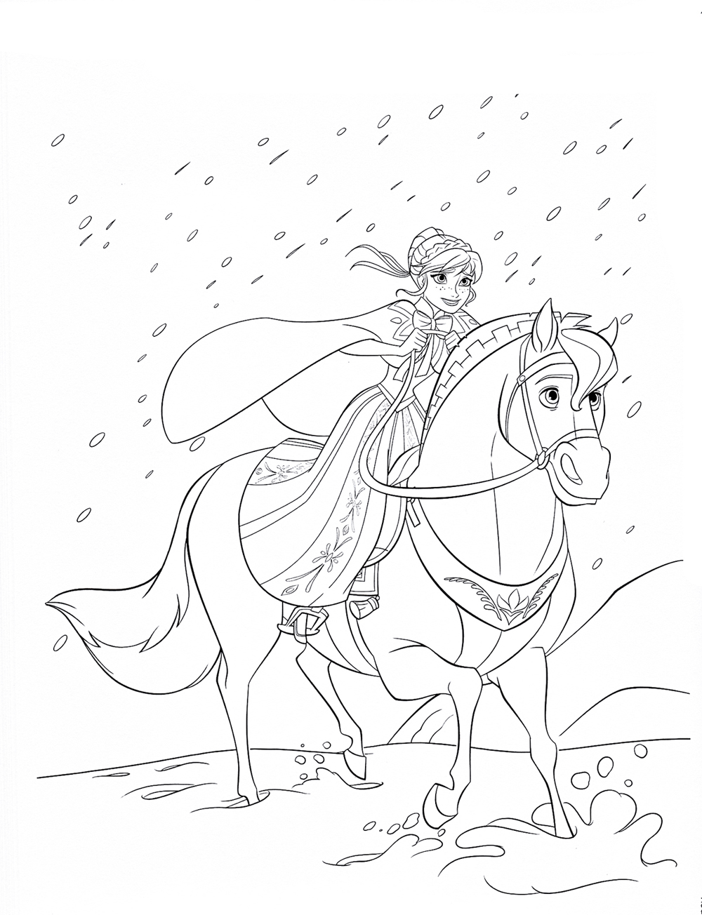 72+ Creative Princess Horse Coloring Pages Printable