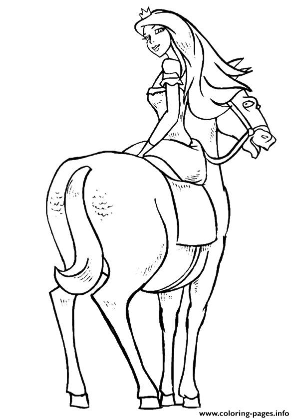 74+ The Best Princess Horse Coloring Pages Printable