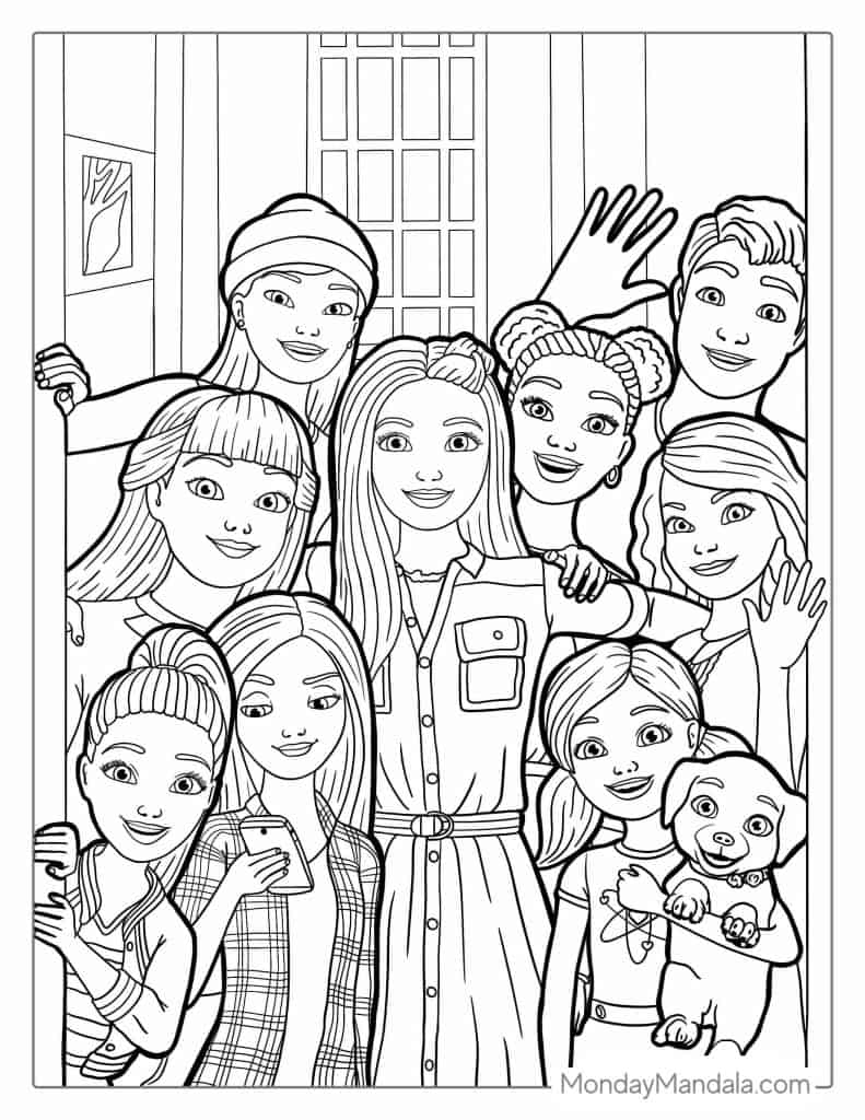 75+ Cheerful Barbie School Coloring Pages Printable