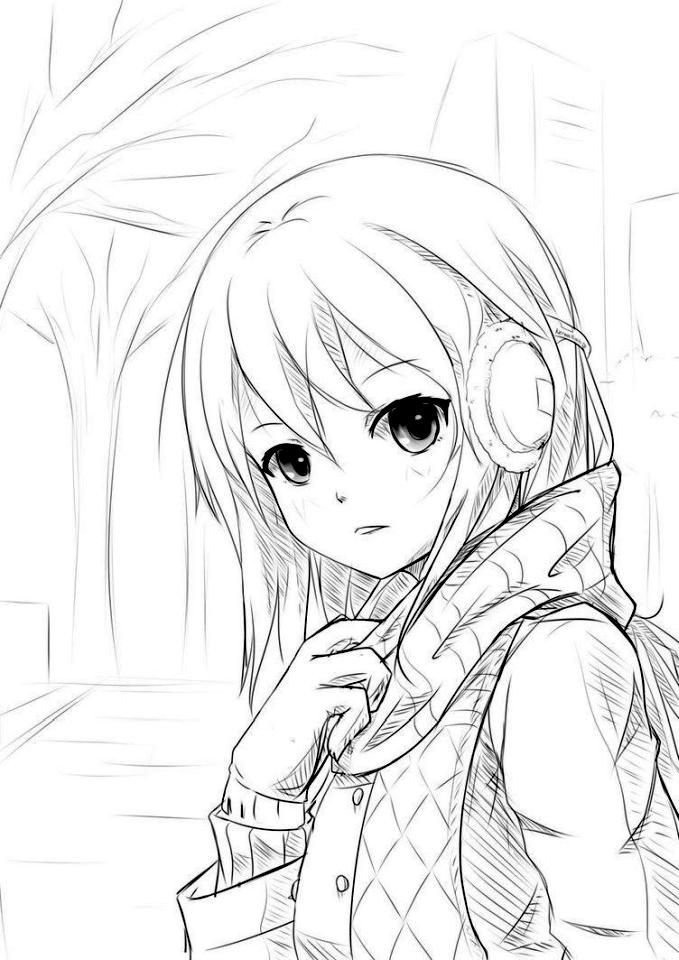 77+ Inspiring Anime Manga Coloring Pages Printable