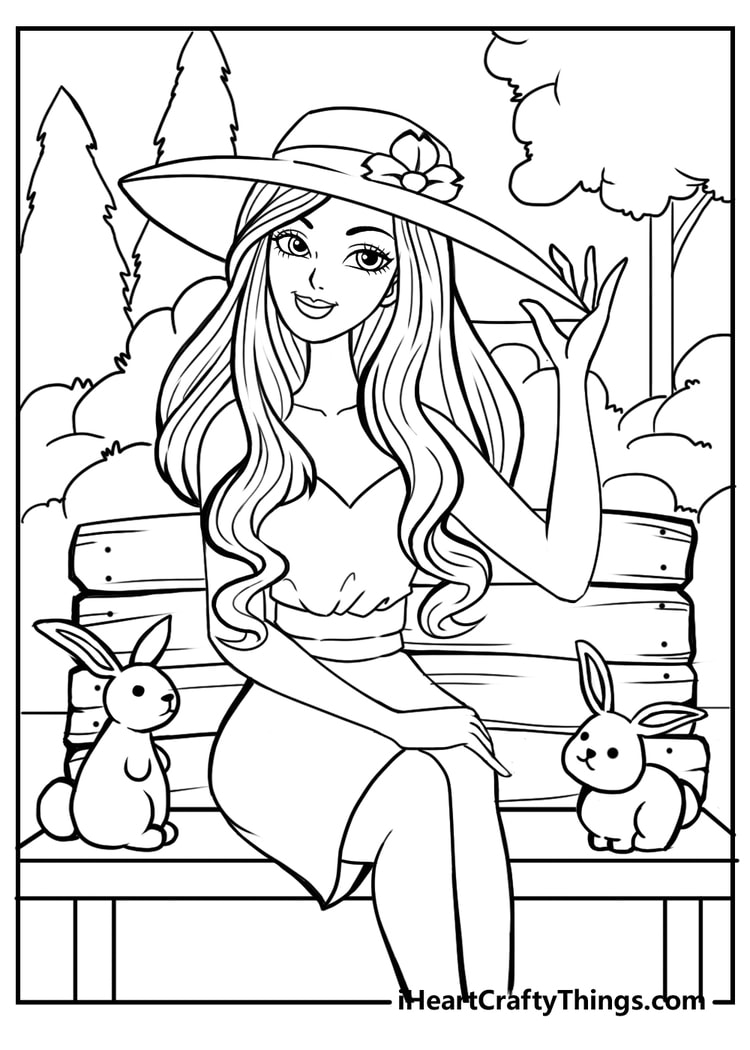 8+ Happy Barbie School Coloring Pages Printable