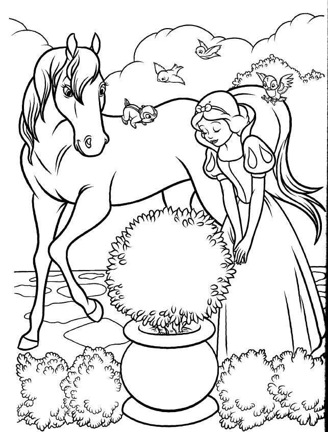 80+ New Princess Horse Coloring Pages Printable