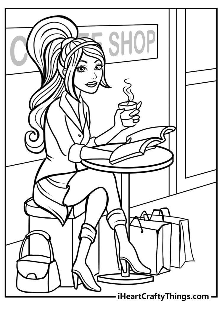 81+ Aesthetic Barbie School Coloring Pages Printable