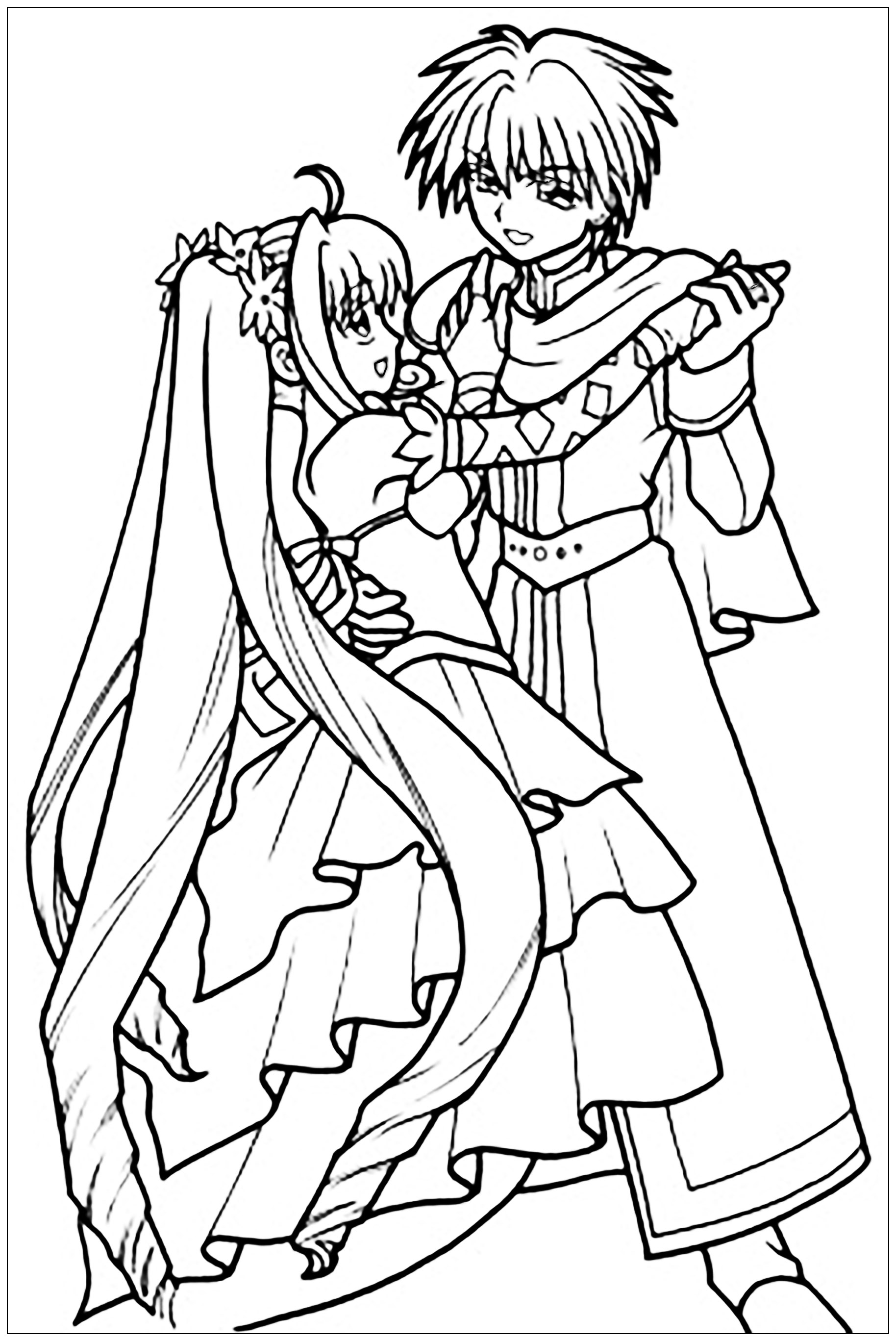 82+ Joyful Anime Manga Coloring Pages Printable