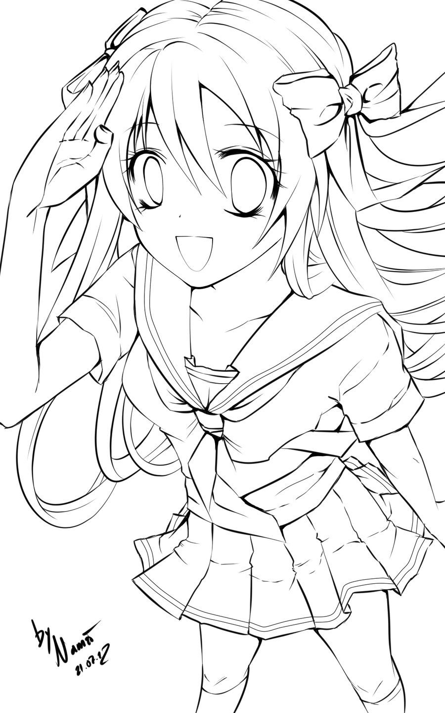 83+ Cute Anime Manga Coloring Pages Printable