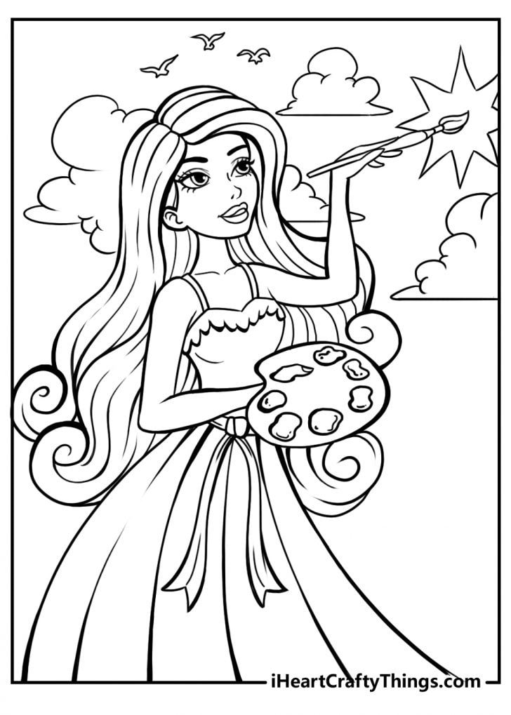 84+ Creative Barbie School Coloring Pages Printable