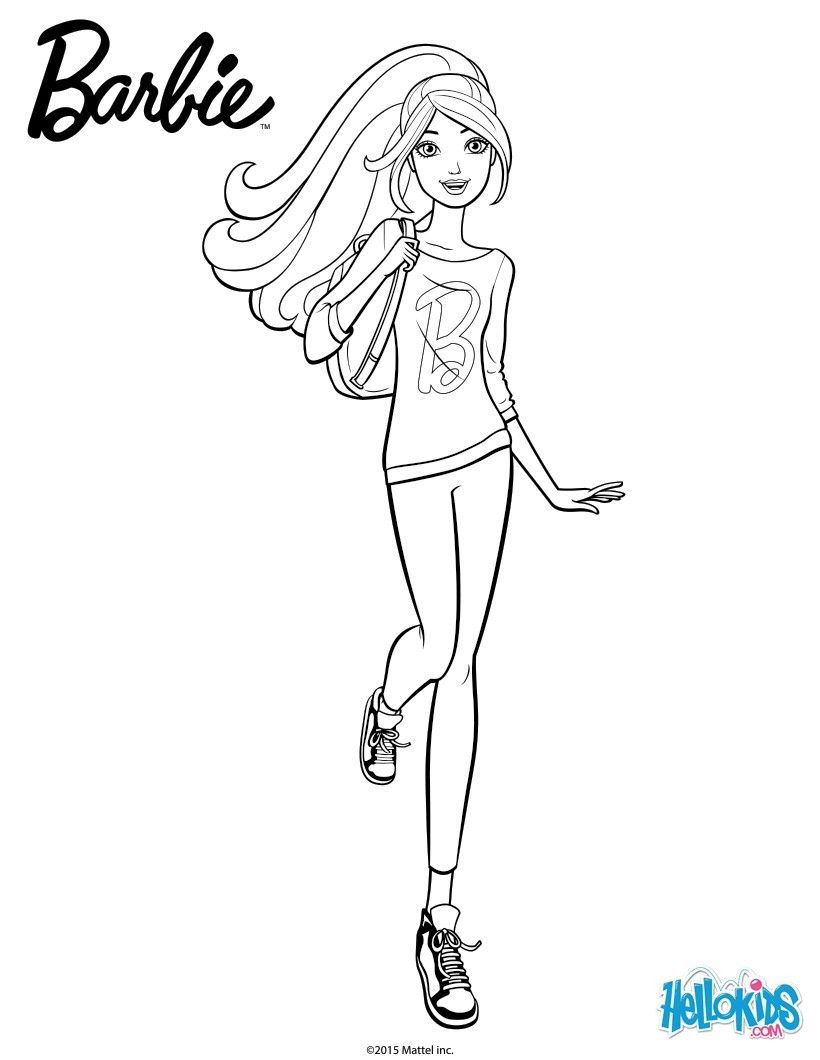 86+ Interactive Barbie School Coloring Pages Printable