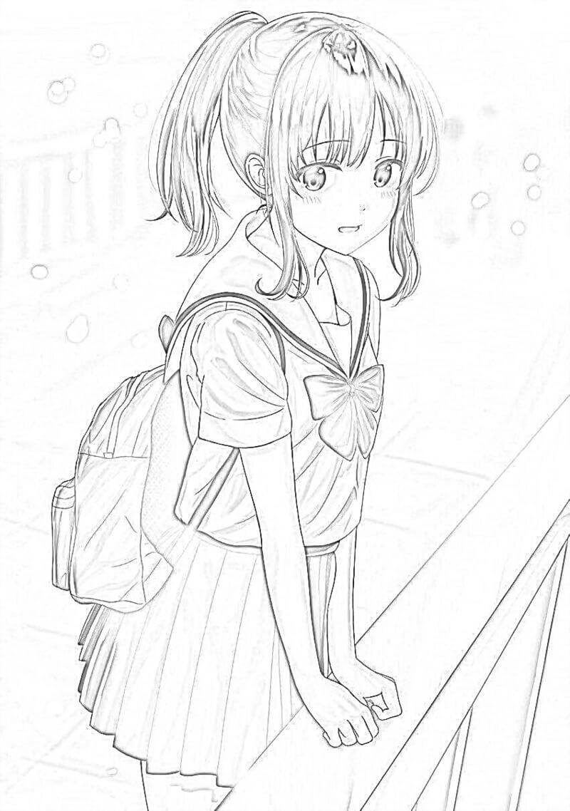 87+ Downloadable Anime Manga Coloring Pages Printable