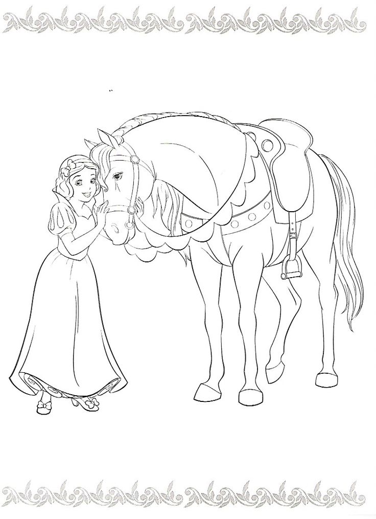 88+ Educational Princess Horse Coloring Pages Printable