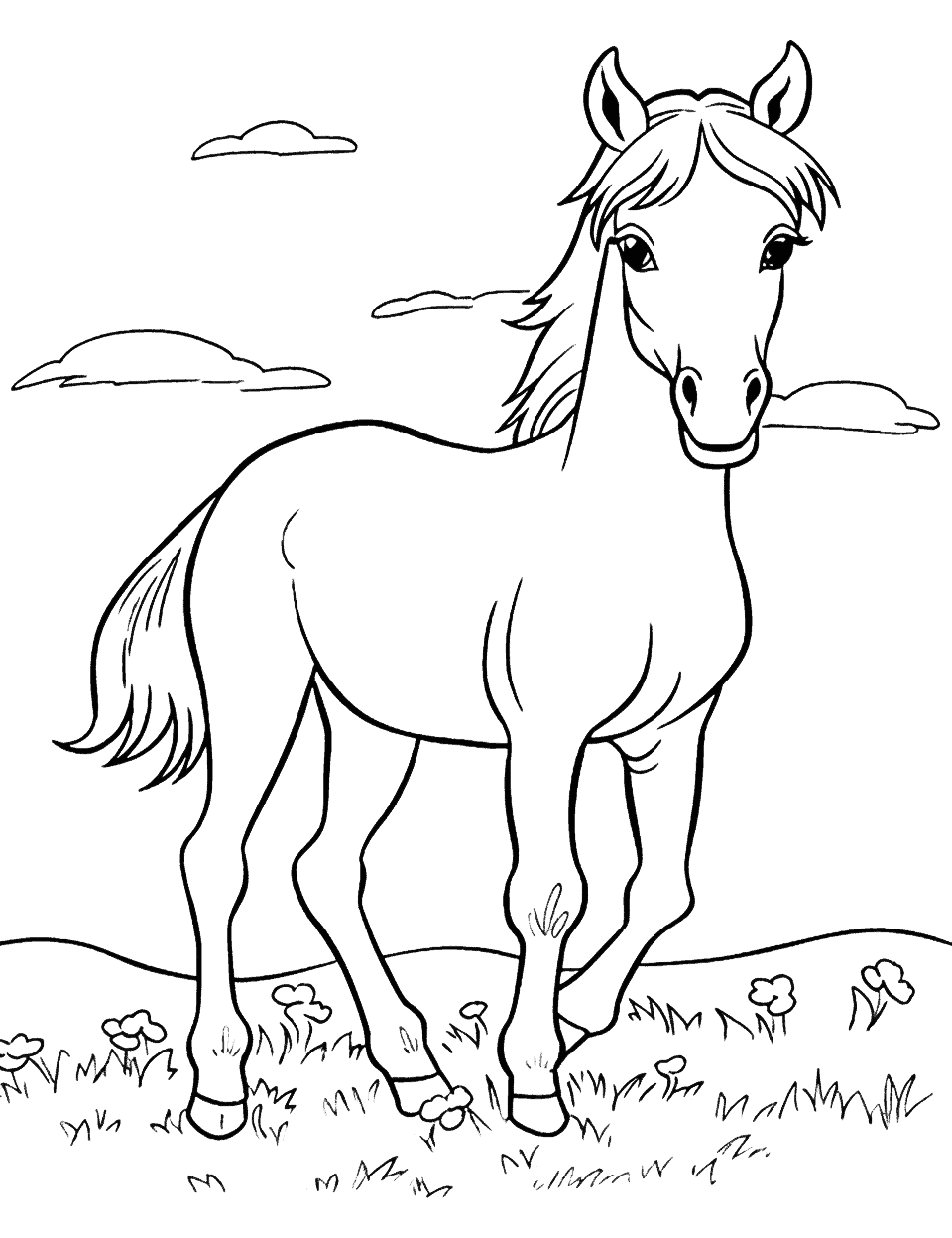 89+ Lovely Princess Horse Coloring Pages Printable