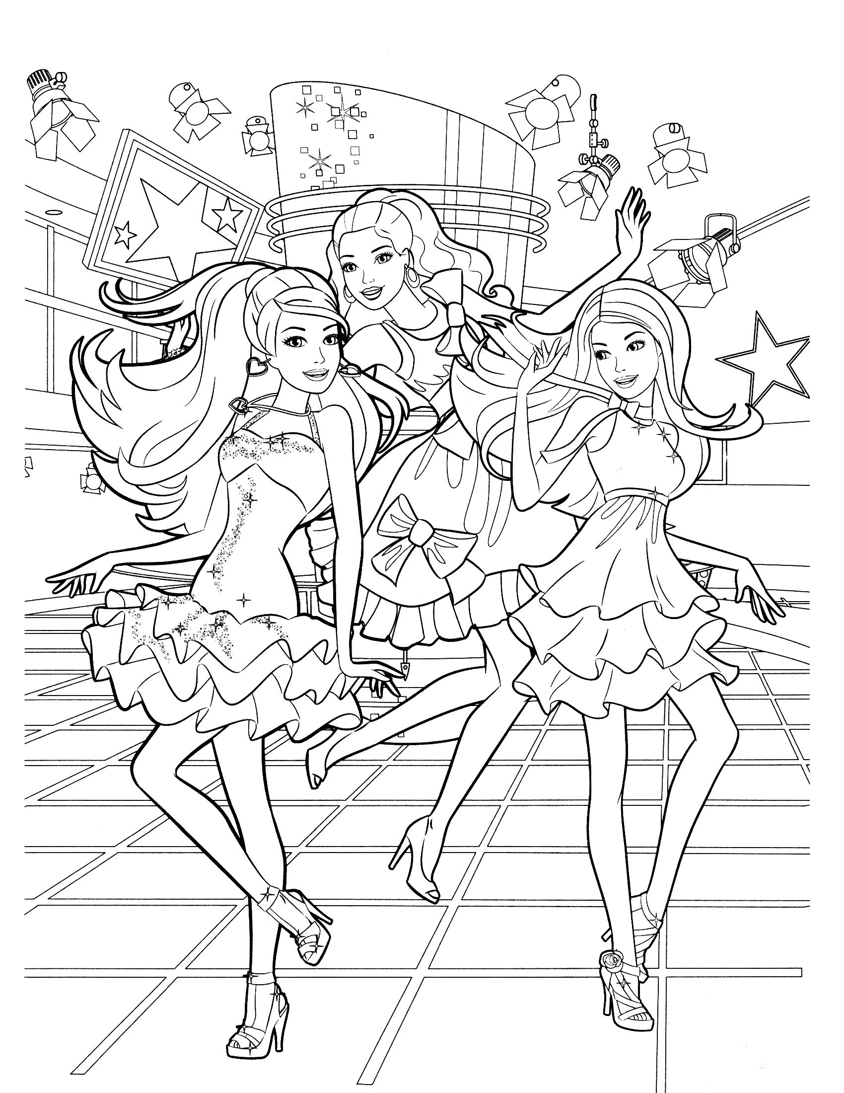 9+ Happy Barbie School Coloring Pages Printable