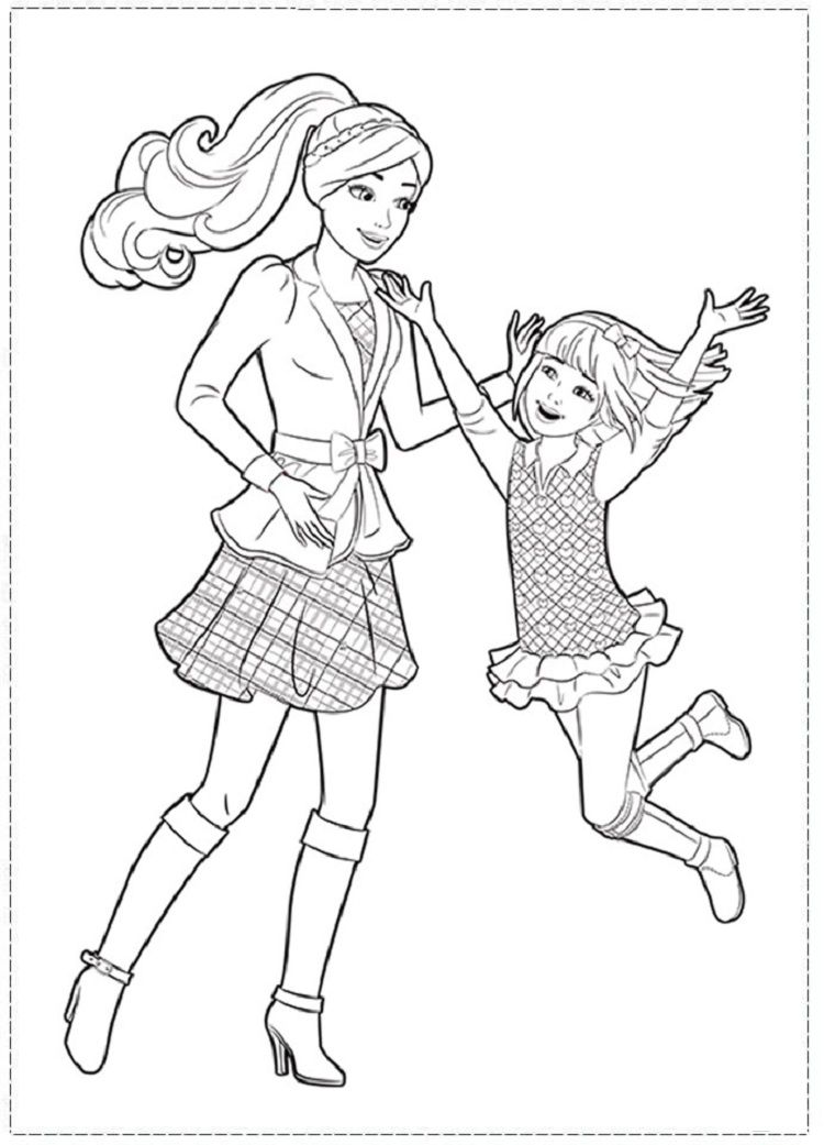 92+ Joyful Barbie School Coloring Pages Printable