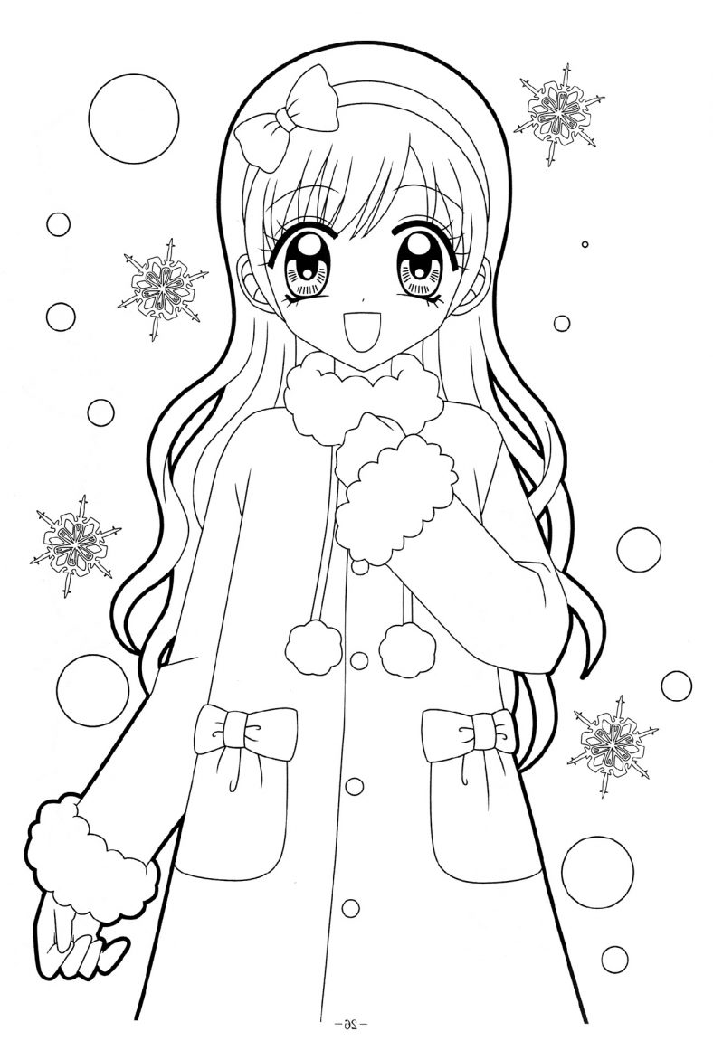 92+ New Anime Manga Coloring Pages Printable