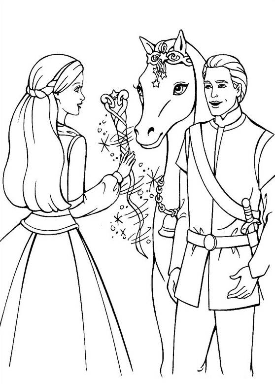 92+ Relaxing Princess Horse Coloring Pages Printable