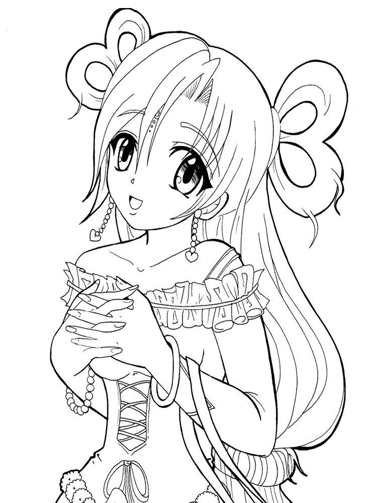 99+ Adorable Anime Manga Coloring Pages Printable