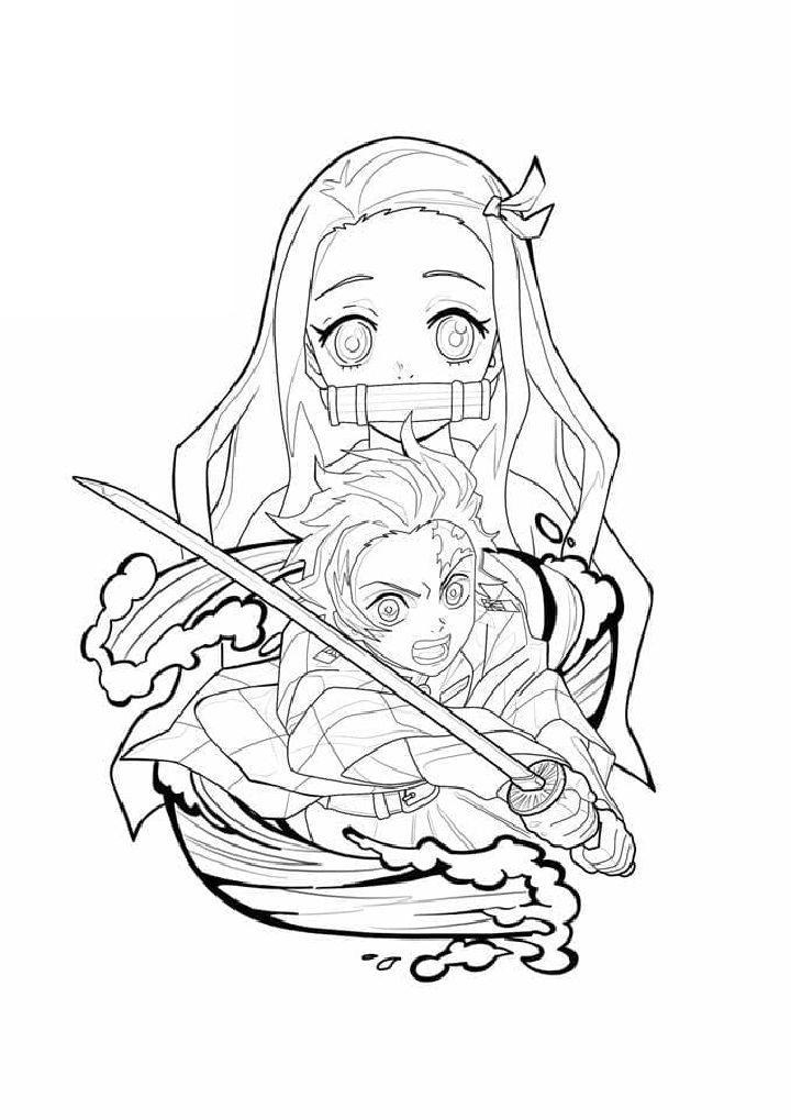 41+ Trendy Demon Slayer Logo Coloring Pages Cute