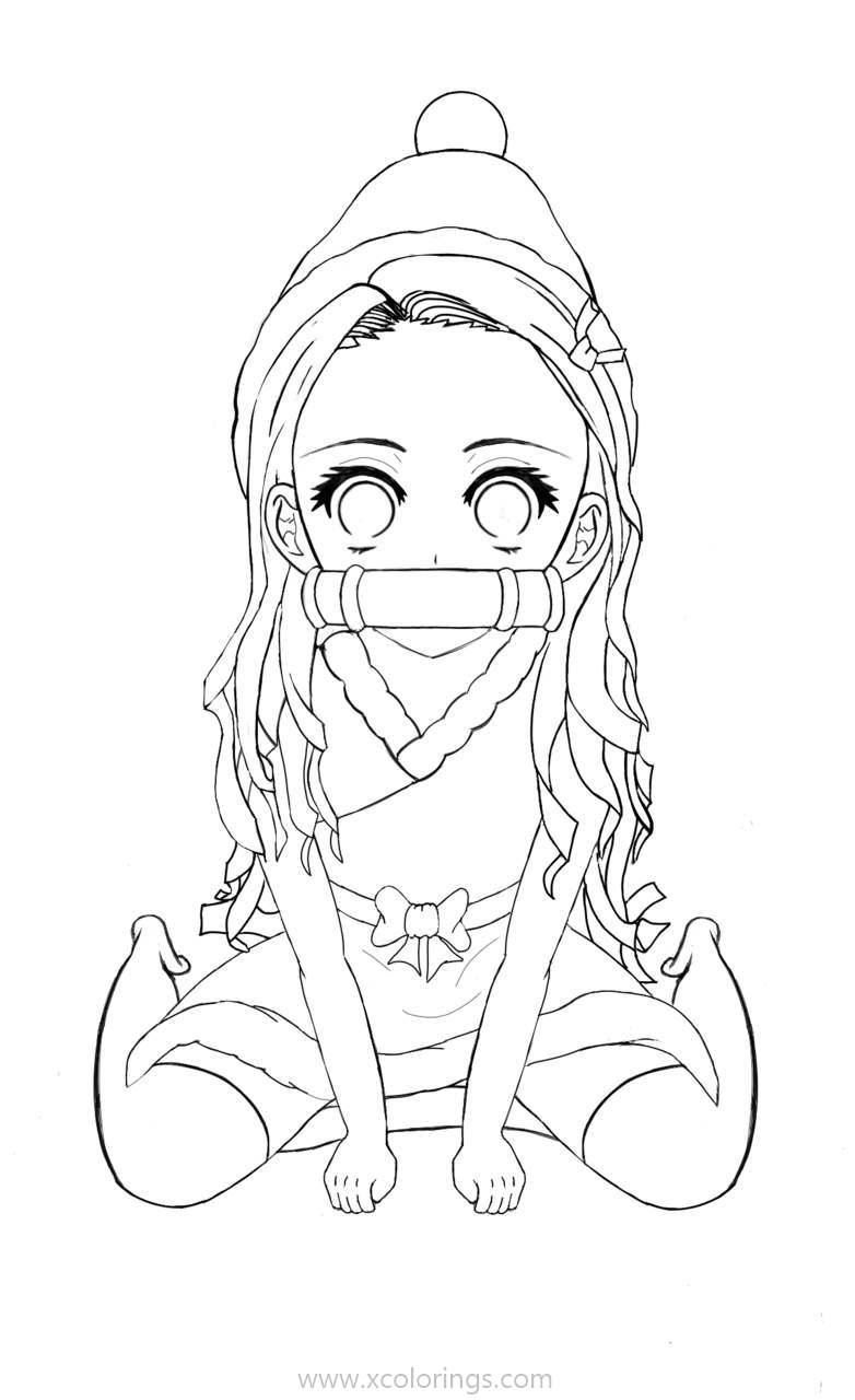 49+ Lovely Demon Slayer Girls Outline Coloring Pages Easy