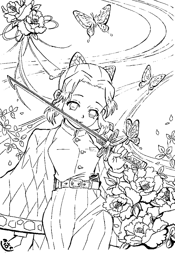 46+ Adorable Demon Slayer Logo Coloring Pages Aesthetic