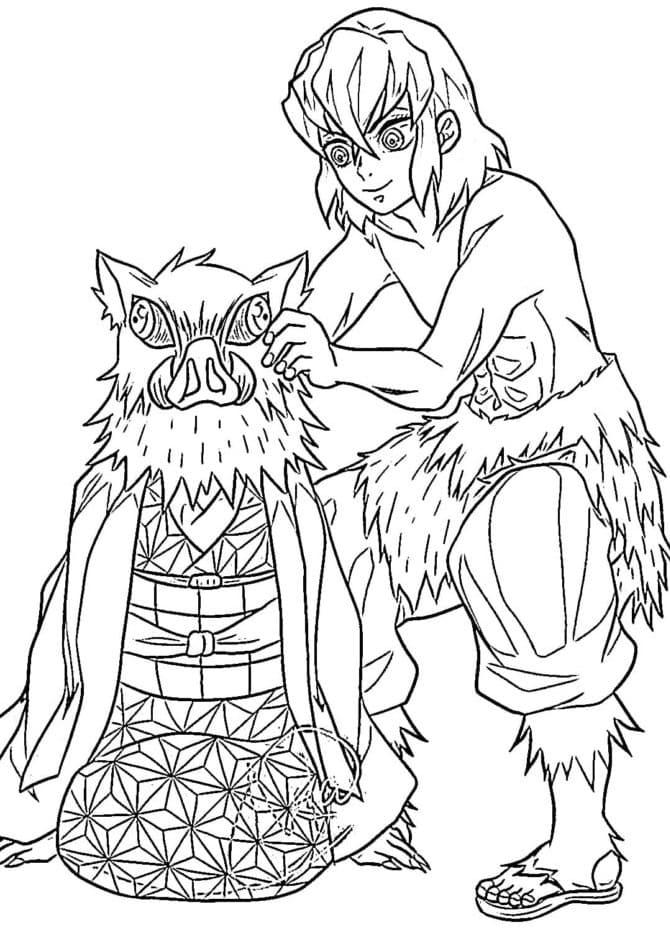 43+ Whimsical Inosuke Coloring Pages Download FREE