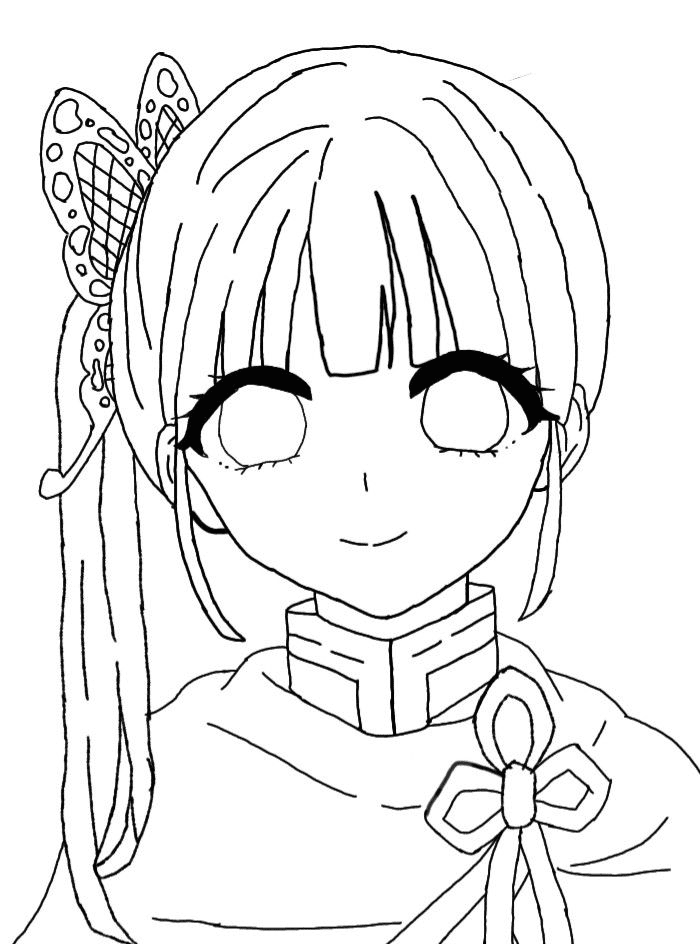 32+ The Best Demon Slayer Girls Outline Coloring Pages Aesthetic