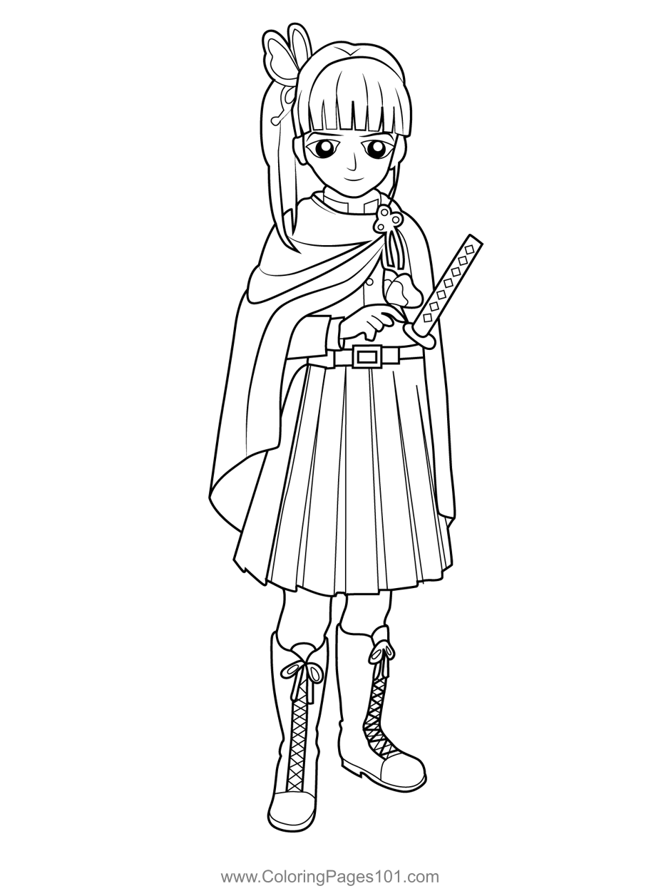 43+ Relaxing Demon Slayer Girls Outline Coloring Pages and Drawing