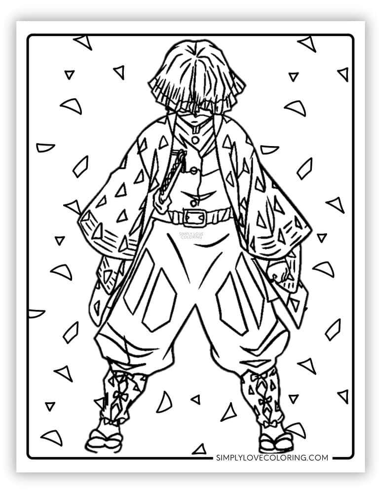 49+ Inspiring Zenitsu Agatsuma Coloring Pages Easy