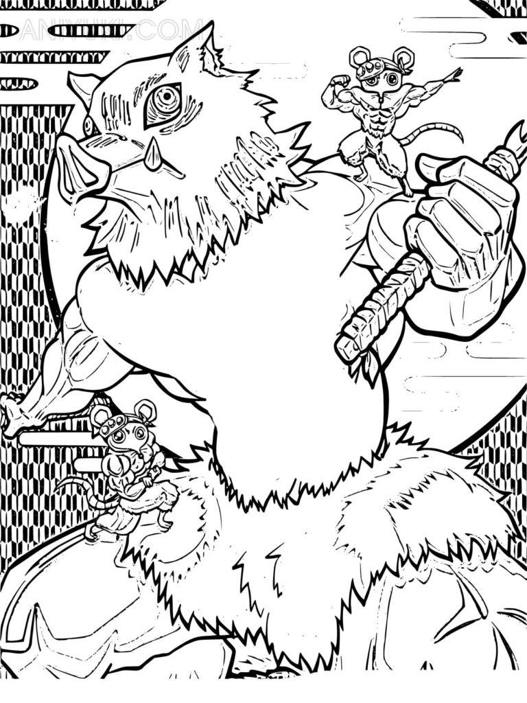 42+ Cute Inosuke Coloring Pages to Print