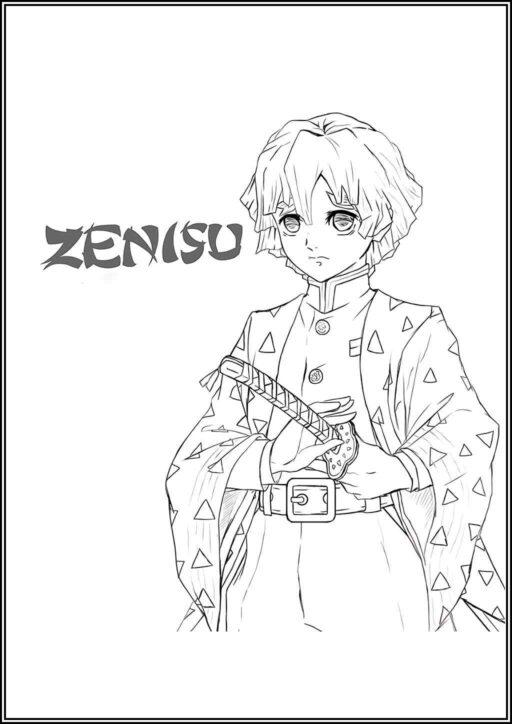 31+ Free Zenitsu Agatsuma Coloring Pages for Kids and Adult