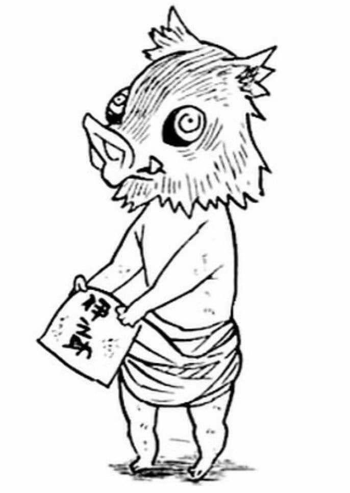 37+ Cute Inosuke Coloring Pages Detailed