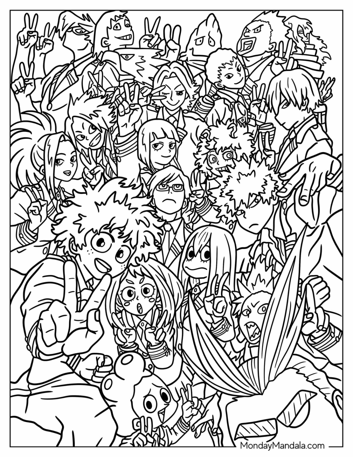 88+ Fantastic My Hero Academia Coloring Pages Printable