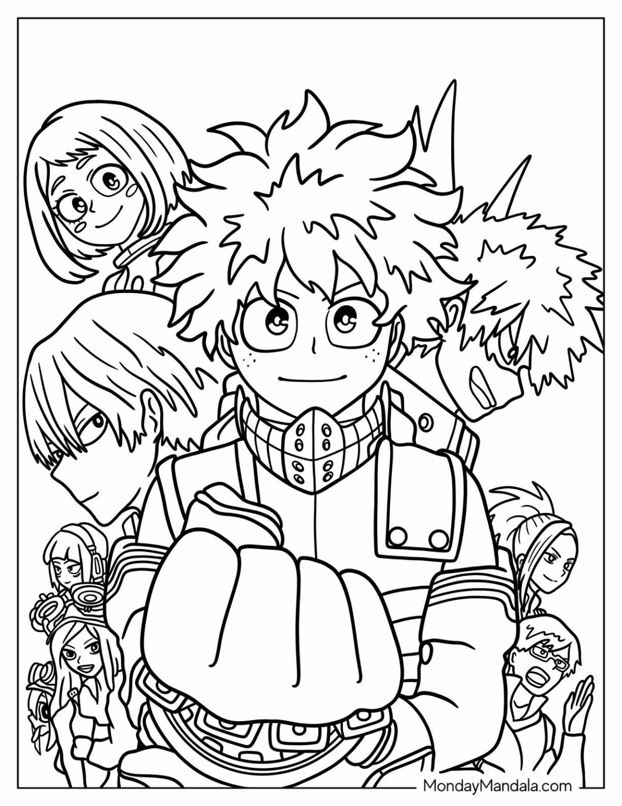 156+ Dazzling My Hero Academia Coloring Pages Printable