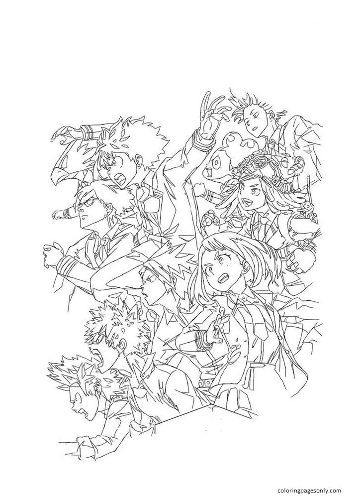 187+ Magical My Hero Academia Coloring Pages Printable