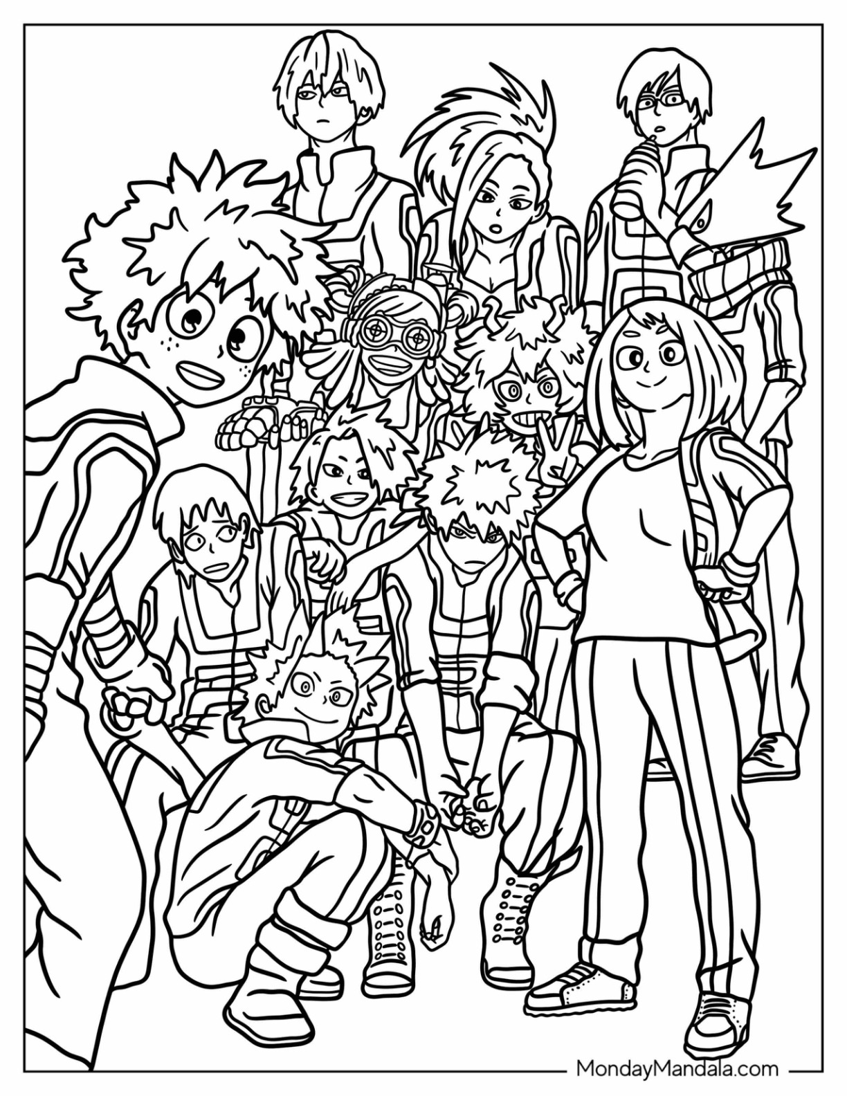 176+ Cute My Hero Academia Coloring Pages Printable