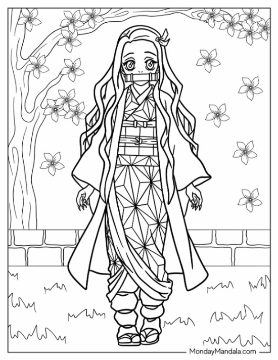 117+ Joyful Demon Slayer Coloring Pages Disegni Printable